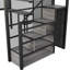 Lit mezzanine en métal noir avec garde-robe, bureau et tablettes de rangement-1847009187
