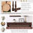Bastedo 63.4''L*14.5”W Wood Console Table,Storage Side Table,Extra-thick Sofa Table with 3 Drawers and 1 Bottom Shelf-247285298