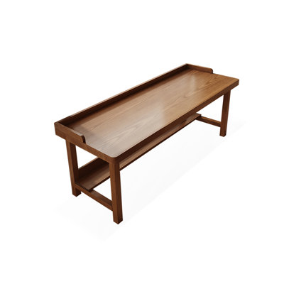 62.99" Tan Rectangular Solid Wood desk