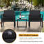  Rectangular 2 - Person 16.5" Long Bistro Set with Cushions-1352317863