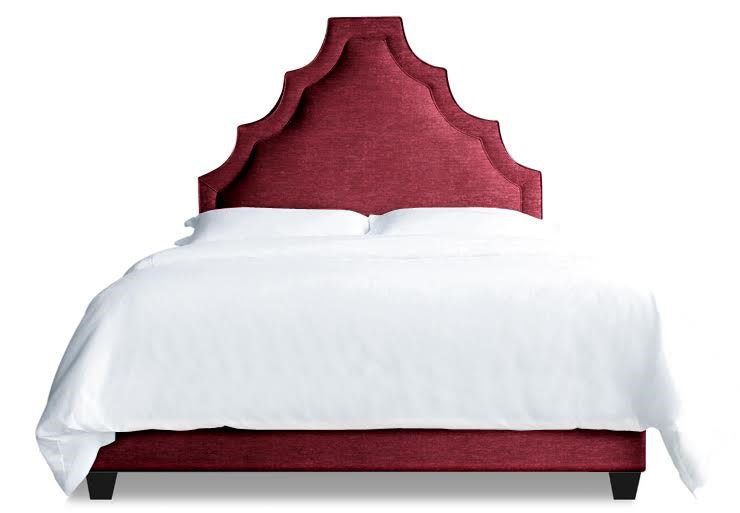 Lexi Velvet Bed, California King, Milano Raspberry