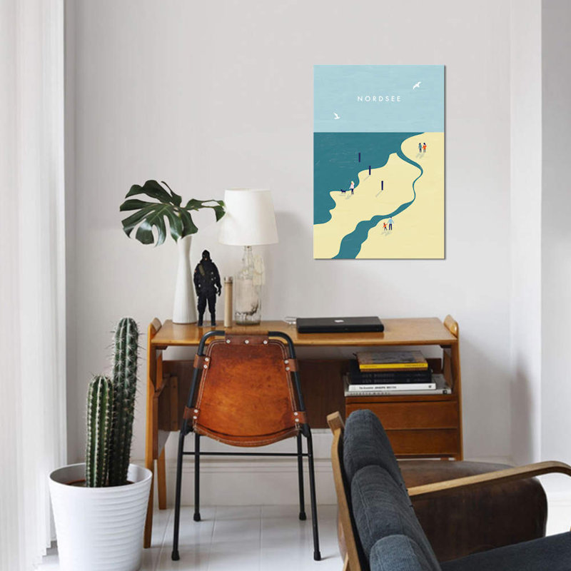 « nordsee », impression sur toile, H 60 po x l 40po x P 1,5 po, Pas de tapis, Toile tendue