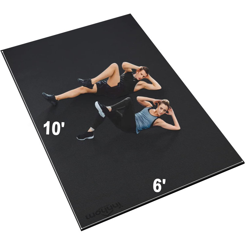 Grand tapis d'exercice Innhom Workout, L 72 po x L 120 po, Noir