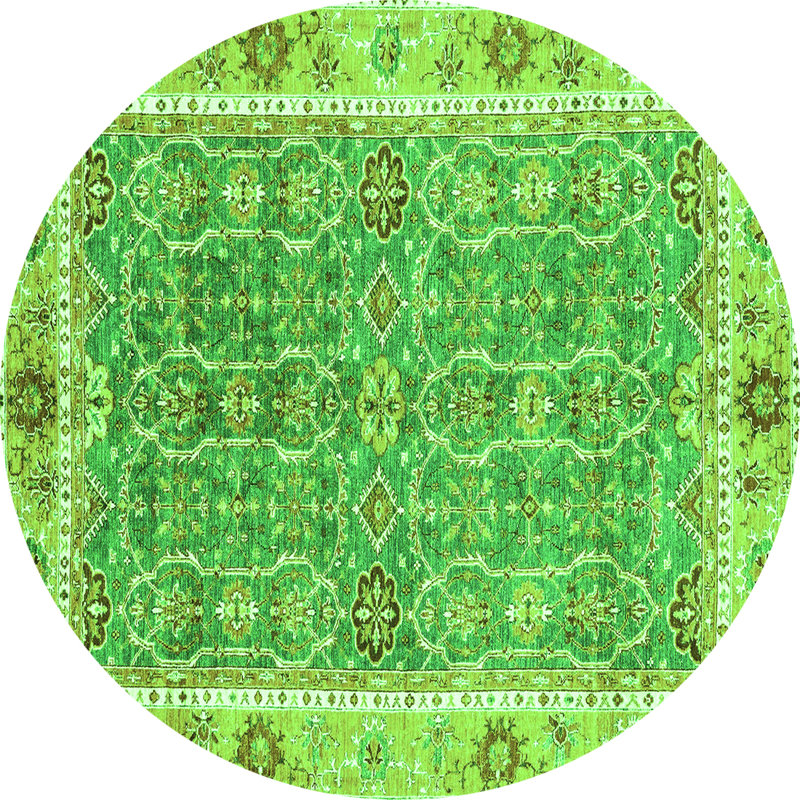 Tapis verts Abstract 2515, Rond 7 pi