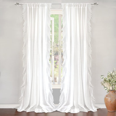 Paire de rideaux transparents et isolants avec passe-tringle Halverson