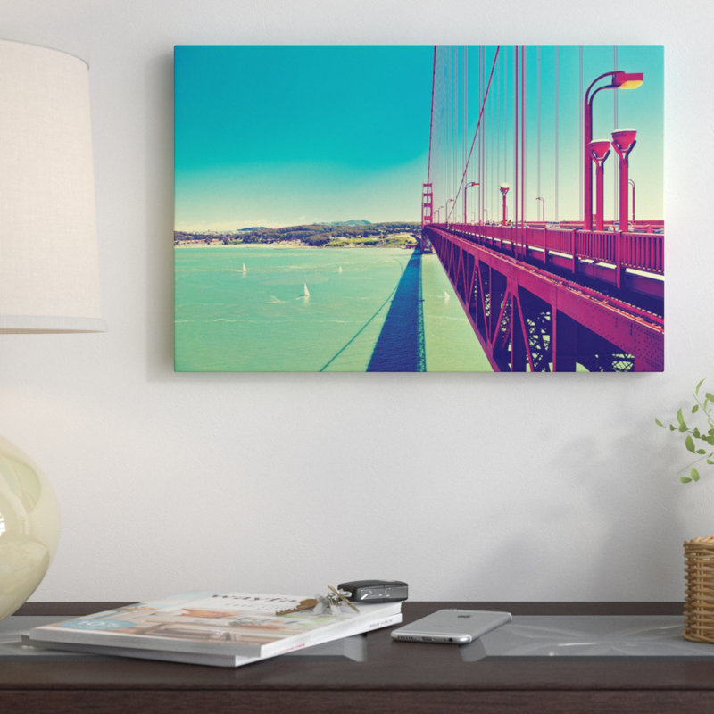 «The Golden Gate Bridge» par Philippe Hugonnard, reproduction de photo sur toile tendue, H 12 po x l 18 po x P 1,5 po