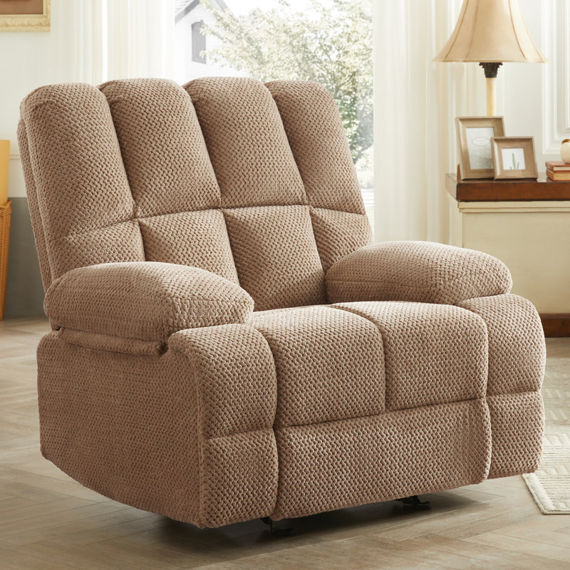 Fauteuil inclinable manuel oscillant, Brun chameau