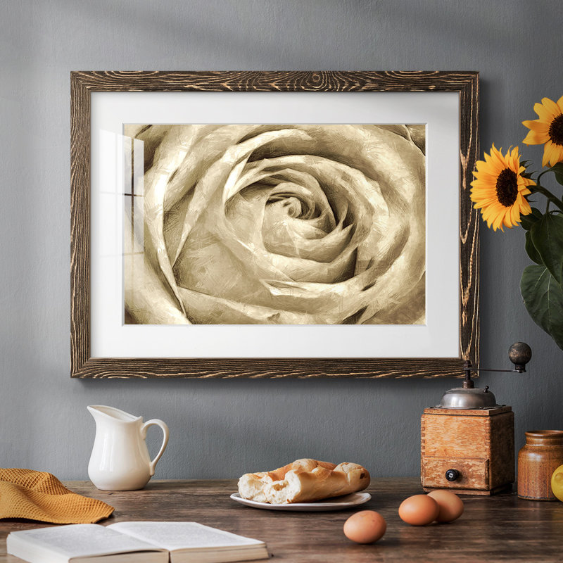 Fleur murale neutre IV, Noyer, H 28 po x l 42 po x P 1,5 po