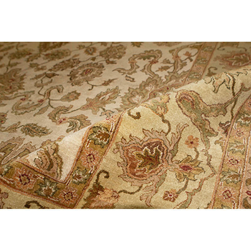 Tapis ivoire noué à la main de haute qualité