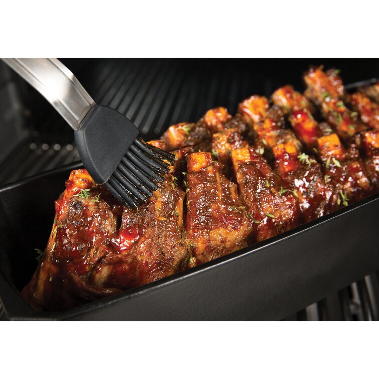 16'' Enameled Cast Iron Roasting Pan with Rack