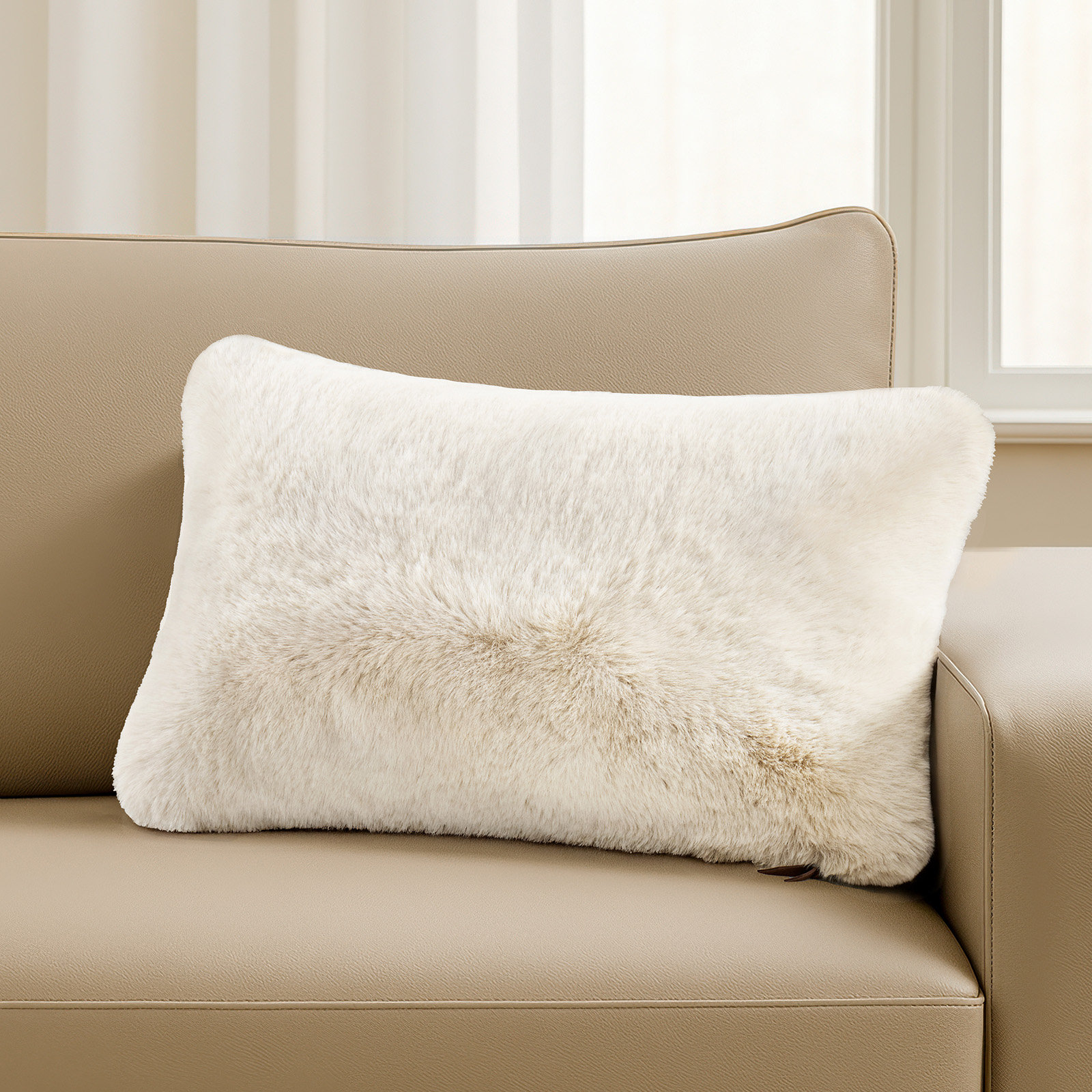 Pillow Cover, Rectangle 12" H x 20" W, Birch Mink