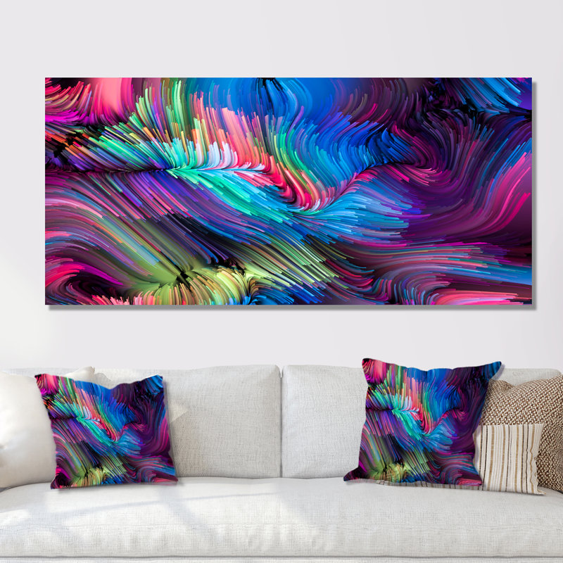 «Escape of Liquide Art», impression sur toile, H 28 po x l 60 po x P 1,5 po, Toile tendue