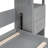 Full Size Murphy Bed Wall Bed With Shelves, Drawers And LED Lights,Gray-839290185-839290186