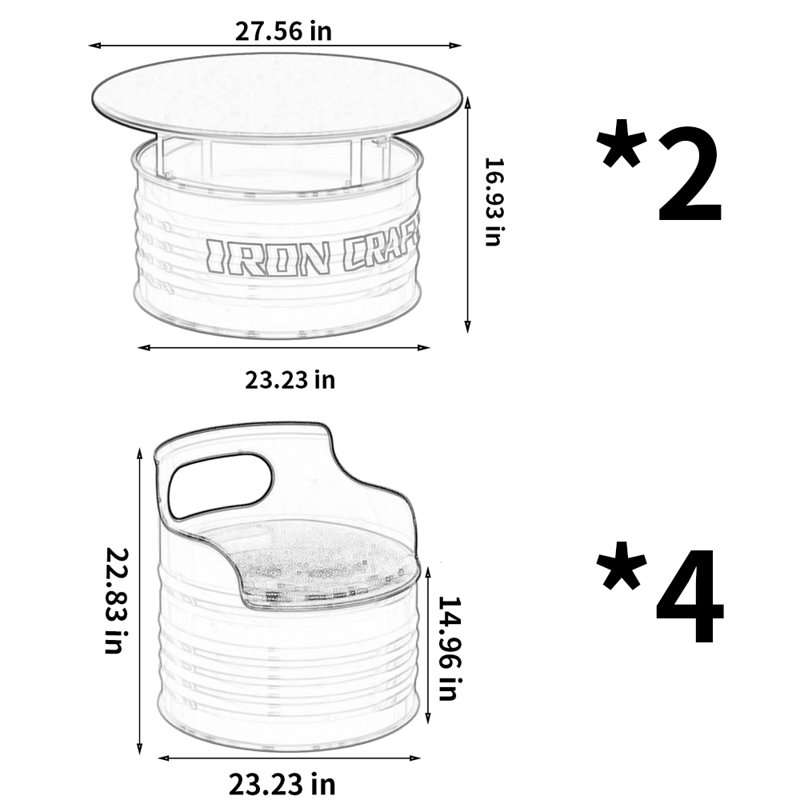Ensemble de salle à manger L 27,56 po x l 27,56 po