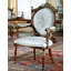 Tufted Solid Wood Arm chair in White