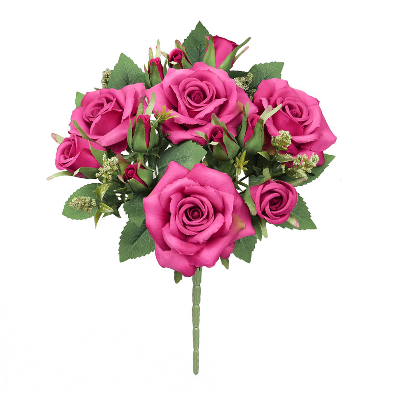 Bouquet de petites fleurs artificielles, Fuchsia