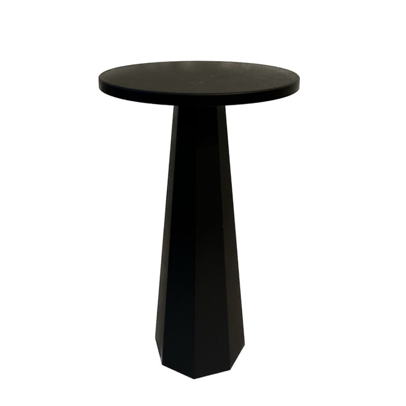 Modern Black Side Table, 13.8 x 22.4 x 13.8 inches | 100% MDF, Thickness: 0.7 inches | Stylish Solid Color Design, Perfect for Living Room & Bedroom, Versatile and Durable Addition to Any Space