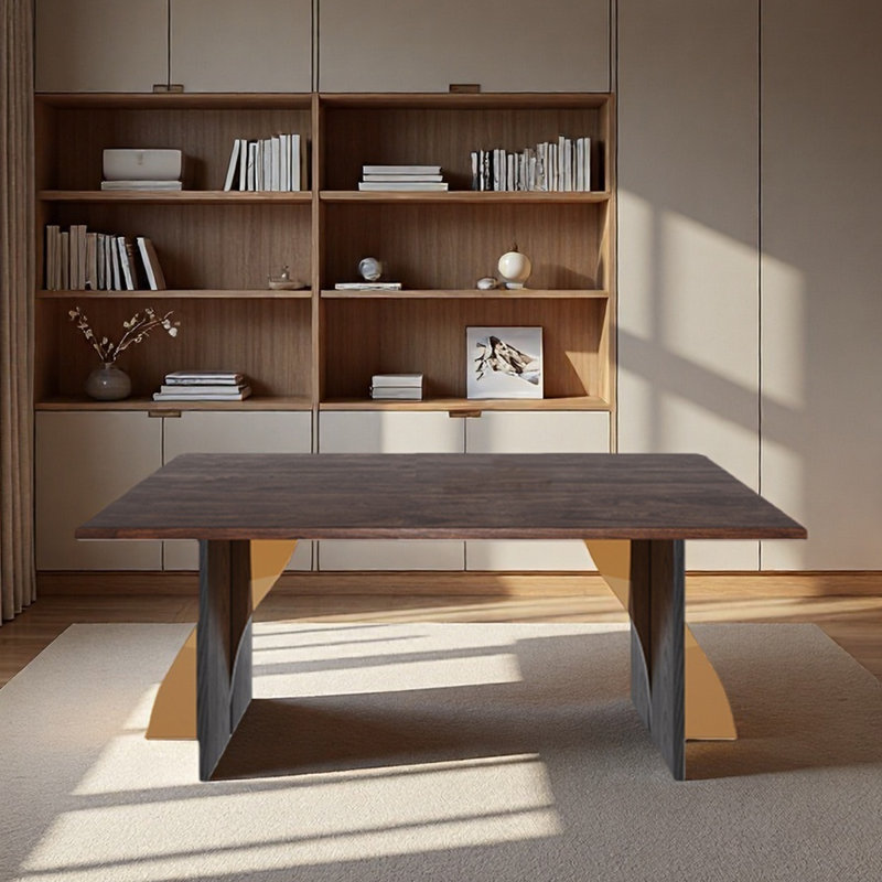 Solid wood desk with a spacious tabletop, 29.53" H x 55.12" W x 31.5" D