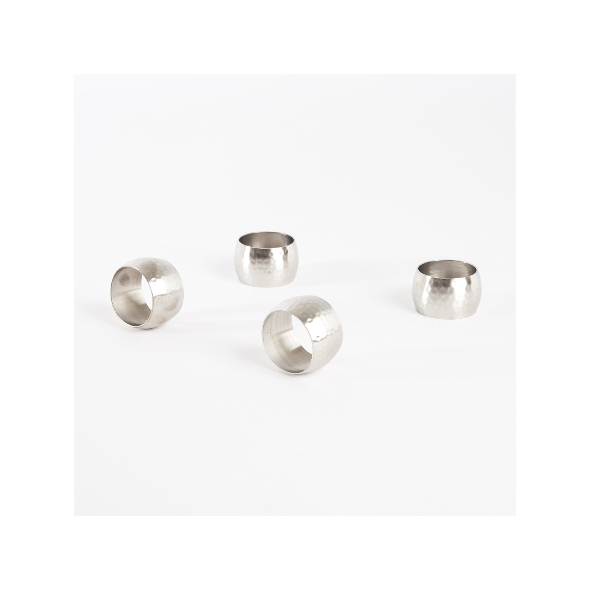 Round Shape Napkin Rings, Silver