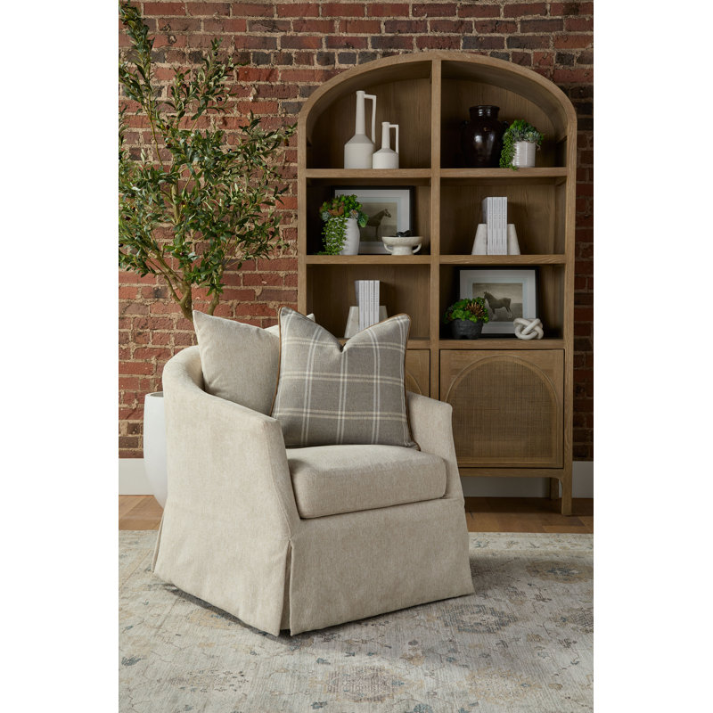Fauteuil club pivotant avec housse Jymere