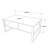 Modern Coffee Table, Atlantic Pine Color, 39.4 x 17.5 x 23.5 inches | 100% Melamine Coated Particle Board, Thickness: 0.7 inches | Stylish Industrial Design, Perfect for Living Room & Contemporary Spaces-1344923582