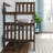 Delbreco Kids Twin Over Twin Bunk Bed with Ladder on End-802431023