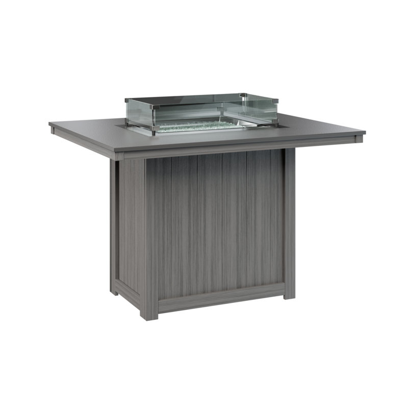 Foyer de table berlinois Donoma, H 36 po x l 41 po x P 54 po, Plateau martelé en acier inoxydable avec base en 