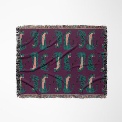 Ren Leopard Cotton Blend Blanket Throw