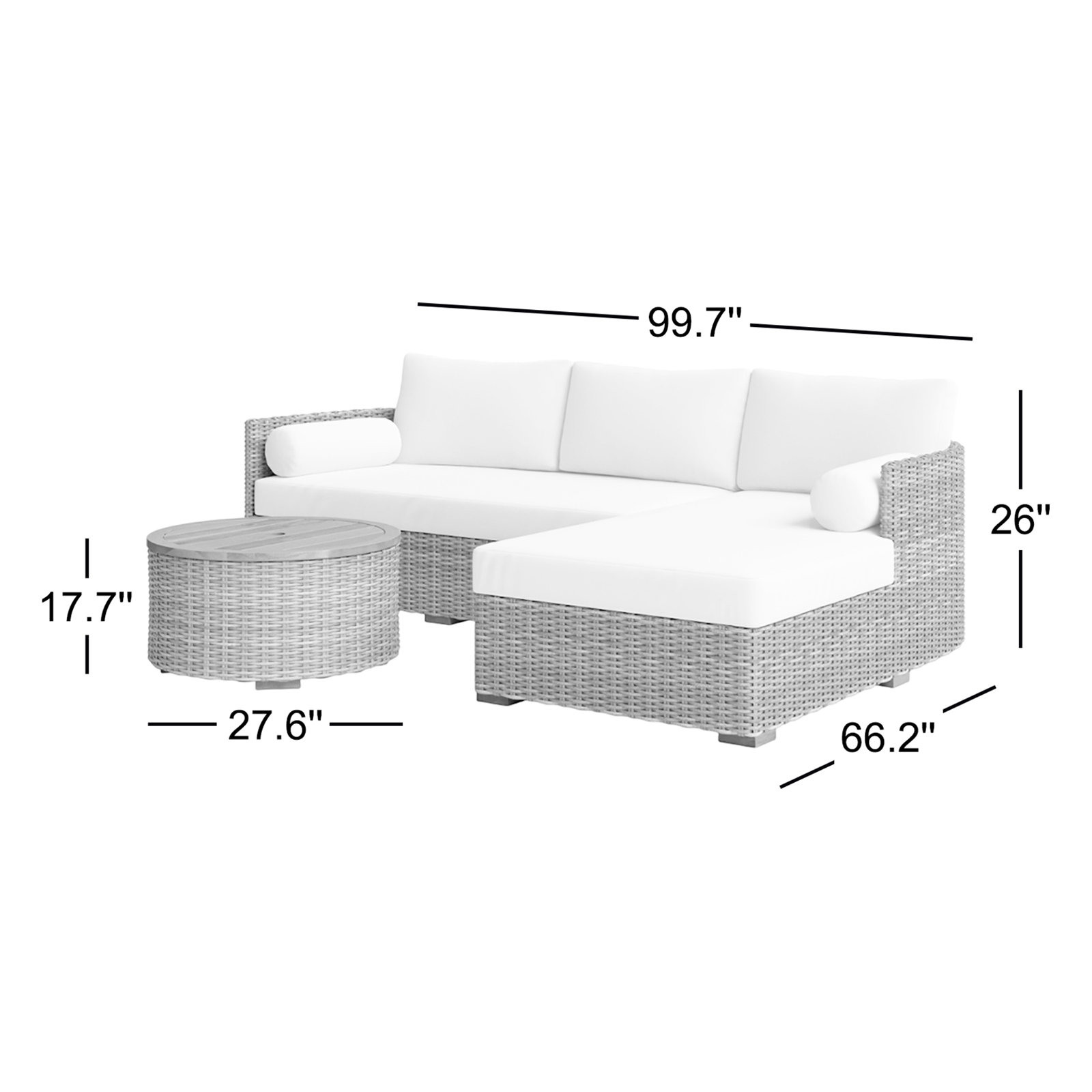Almita 5-Person Patio Seating Group, Brown