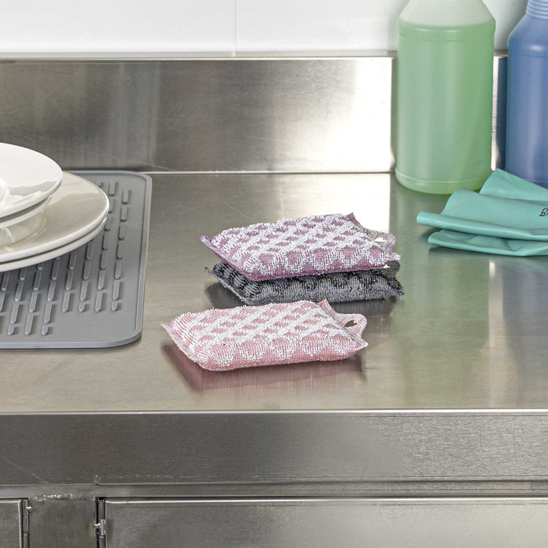 Éponge de nettoyage pour cuisine 3 pièces 5,3 x 3,5 pouces