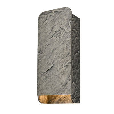 15" Stellis Outdoor Aluminum Sconce in Charcoal Black Finish