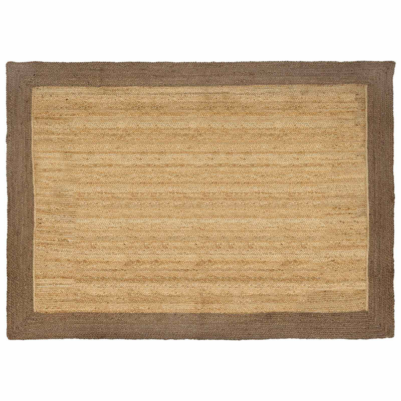 Hand Braided Area Rug, Rectangle 160cm x 230cm, Natural/Grey