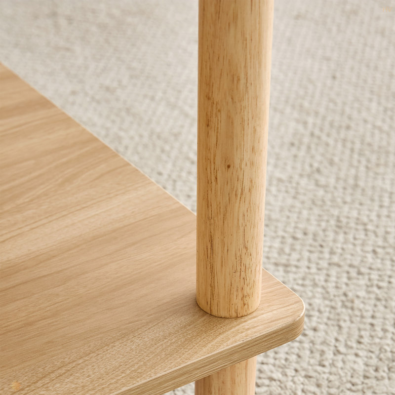 Table basse, table basse, table de salon avec tablette de rangement ouverte, Bois robuste