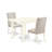 3 Piece Kitchen Table & Chairs Set Contains a Rectangle Dining Room Table with Dropleaf and 2 Cream Linen Fabric Parson Chairs, Linen White-1558268055-1548317848-1558268054