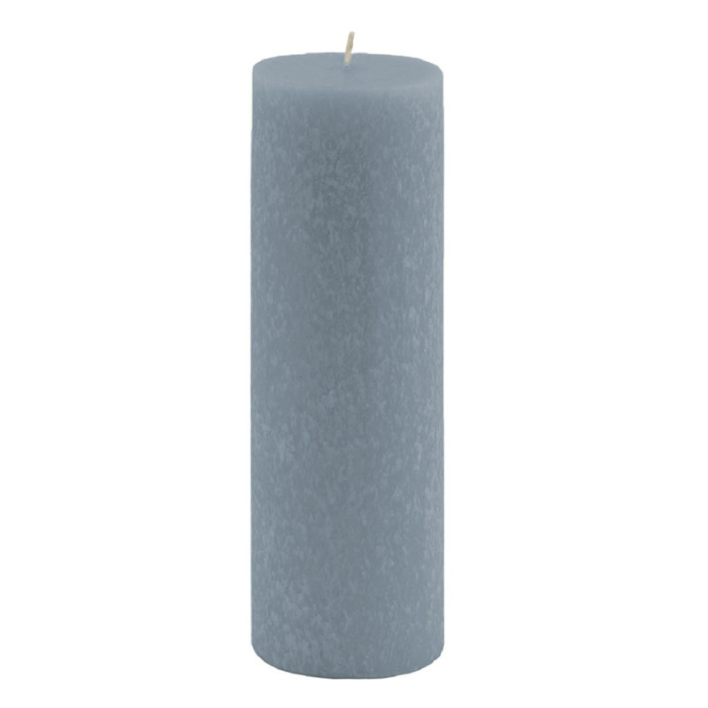 Bougie colonne non parfumée Timberline, H 9 po x l 3 po x P 3 po, Bleu