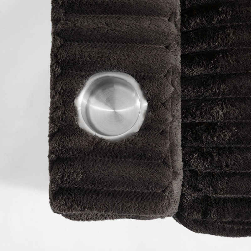 Ermia 96Cm Wide Armchair, Chocolate Faux Fur