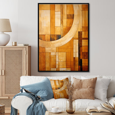 Bronze Brilliance Symetry II - formes abstraites, impressions sur toile