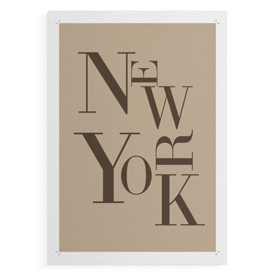 Neutral City Center Type I -Canvas Print Only - NOT FRAMED