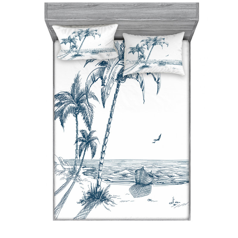 Microfiber Sheet Set, Queen Sheet Set with Fitted Sheet