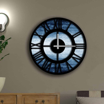Stylish Decorative Wall Clock, 19.7 in Diameter, 100% MDF with 0.2 in Thickness | Requires 1 AA Battery (Not Included) | Perfect for Home Decor, Modern Aesthetic, and Timeless Elegance