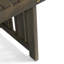 Table d'appoint pliable en bois gris avec raffinement à lattes, l 21,07 po x P 13,87 po, H 15,77 po