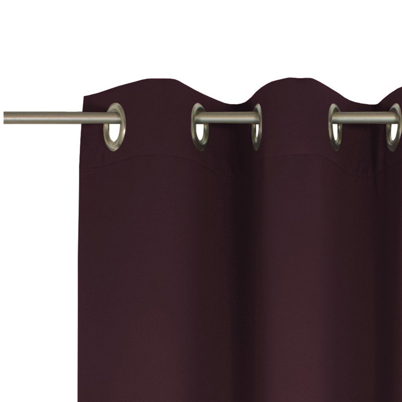 Newbury Room Darkening Eyelet Curtain Panel Panel, 145cm H x 132cm W, Aubergine