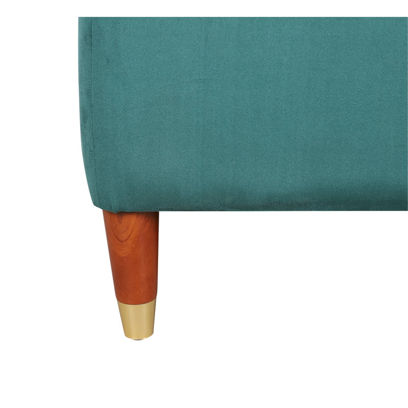 Agnon Upholstered Storage Bench, Emerald