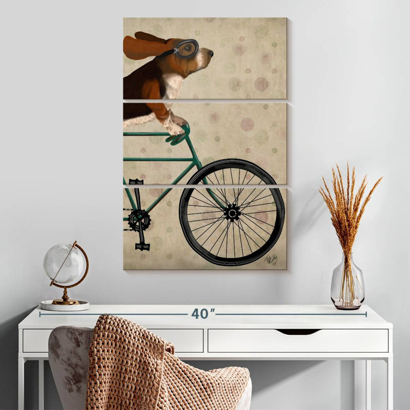 Bramet basset hound à vélo, H 32 po x l 20 po