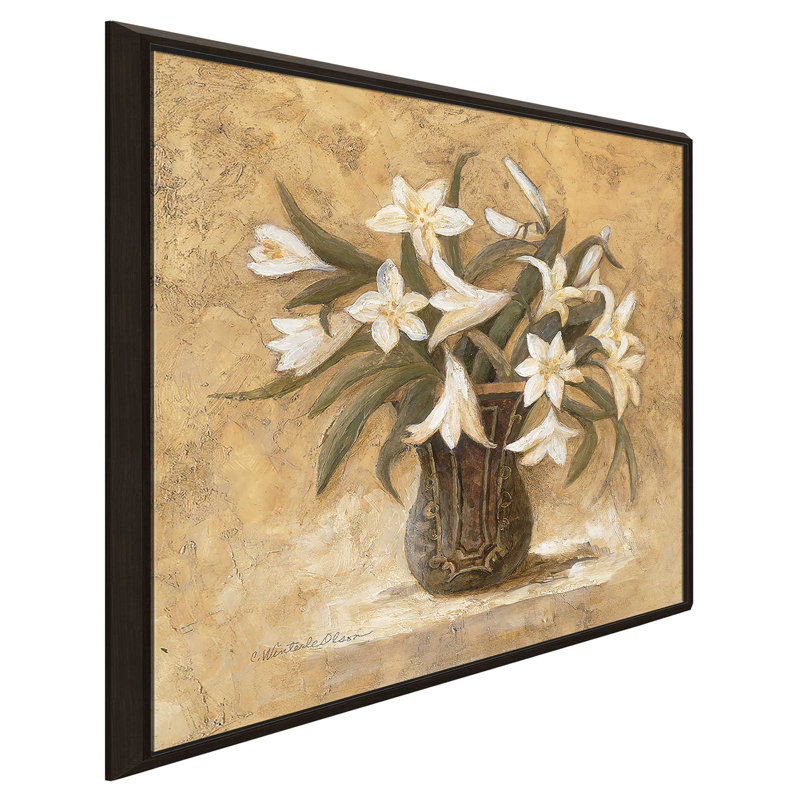 Gold Mine I (carré), reproduction, Cadre flottant espresso, H 21,5 po x l 21,5 po x P 2 po