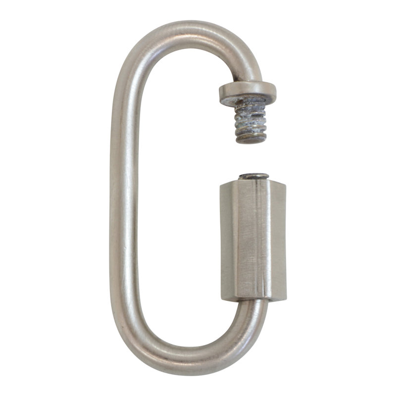 Chaîne à maillons rapides, H 1,97 po x l 0,79 po x P 0,16 po, Nickel brossé