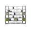 Crowl 224 cm H x 255 cm W Geometric Bookcase-41605270