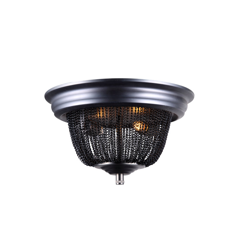 Morgan Flush Mount, Dark Grey