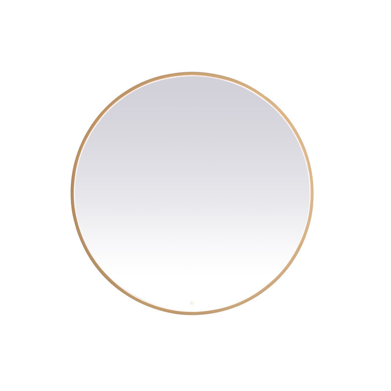 Miroir de salle de bain Pickard, 48 po x 48 po, Laiton