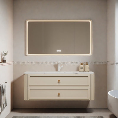 French cream-style bathroom cabinet
